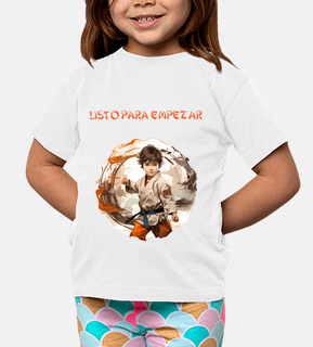 Taekwondo Boy Chico karateka camiseta corta