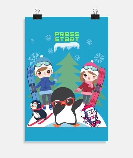 Poster tampona pinguino e amici inizia il rega