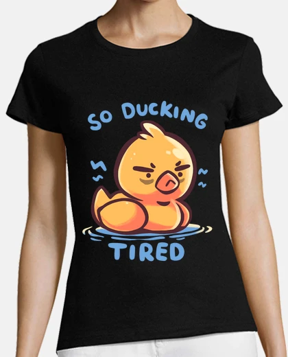 Playera tan agachado cansado - camisa de mujer