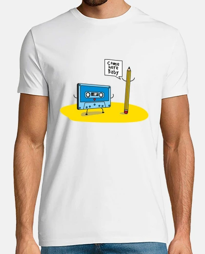 T-shirt Tape loves pencil