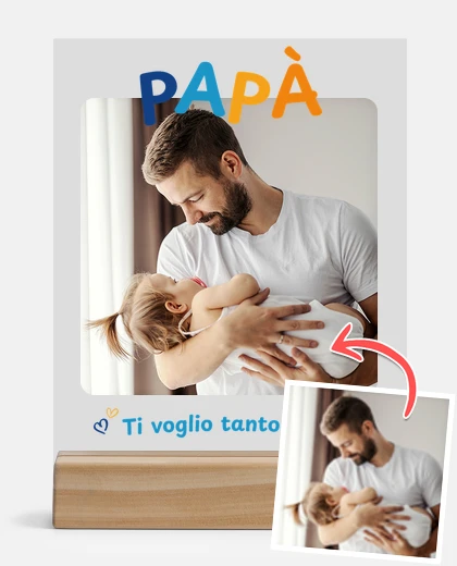 Metacrilato targa personalizatta papà ti voglio tanto bene