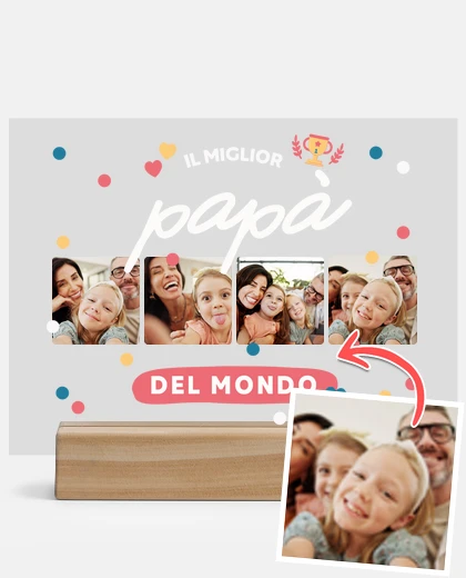 Metacrilato targa personalizzata il miglior papà del mondo