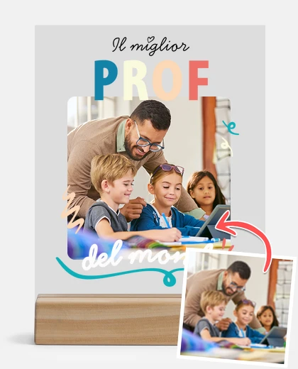 Metacrilato targa personalizzata il miglior prof del mondo