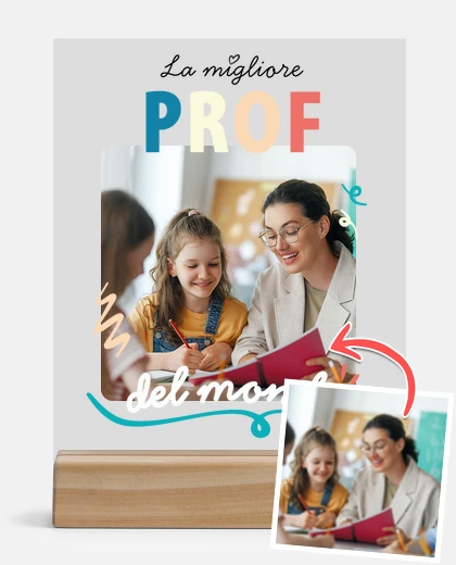 Metacrilato targa personalizzata la migliore prof del mondo
