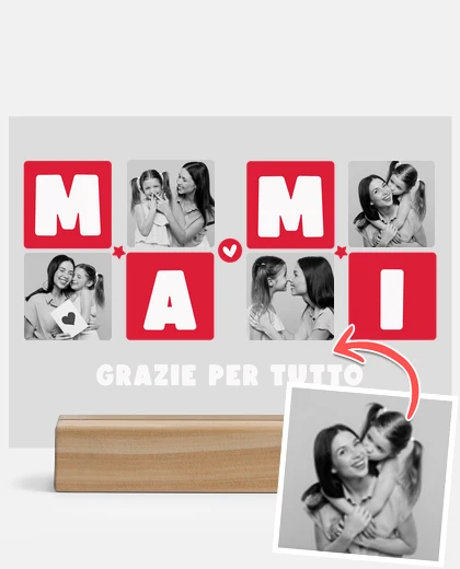 Metacrilato targa personalizzata mamma grazie per tutto