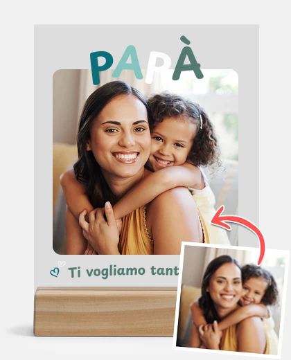 Metacrilato targa personalizzata papà ti vogliamo tanto bene