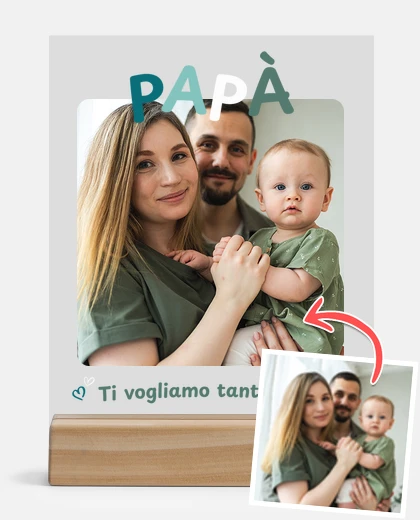 Metacrilato targa personalizzata papà ti vogliamo tanto bene