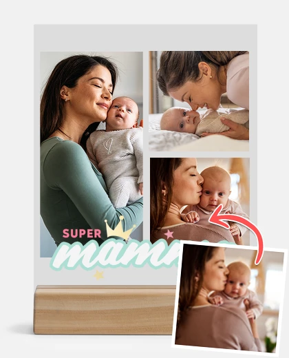 Metacrilato targa personalizzata super mamma