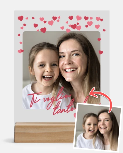 Metacrilato targa personalizzata ti voglio tanto bene