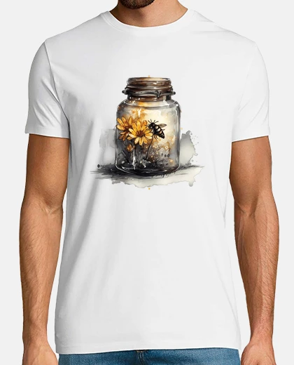 Camiseta tarro de flores