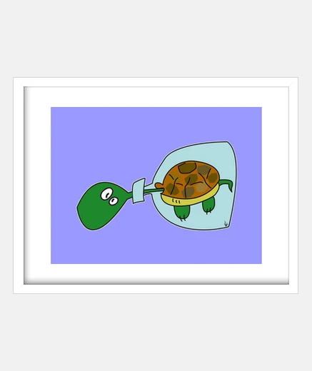 Quadro tartaruga in bot lei