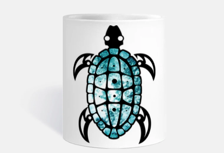 Tazza tartaruga marina nera
