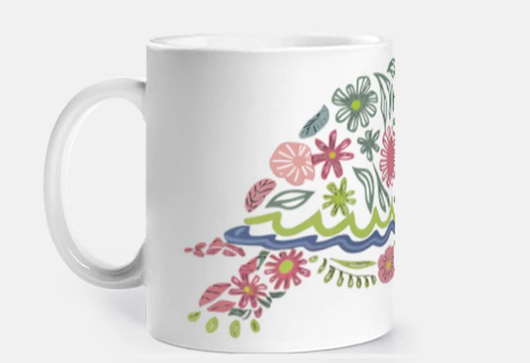Tazza tartaruga mosaico di fiori moda boho tazza caffè tè Gaillard infusione di erbe