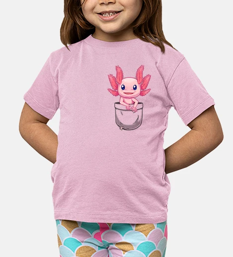 Abbigliamento tasca carina salamandra axolotl - camicia per bambini