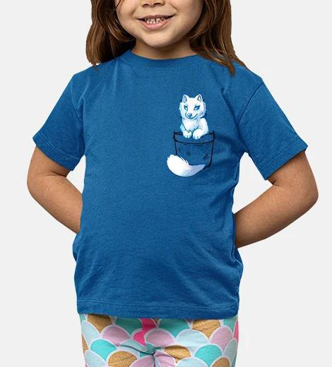 Abbigliamento tasca carina volpe artica - camicia per bambini