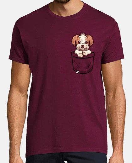 T-shirt tasca shih tzu - camicia uomo
