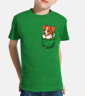 tasca carino jack russell terrier - maglietta per bambini