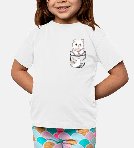Abbigliamento tascabile gatto persiano tascabile - camicia per bambini