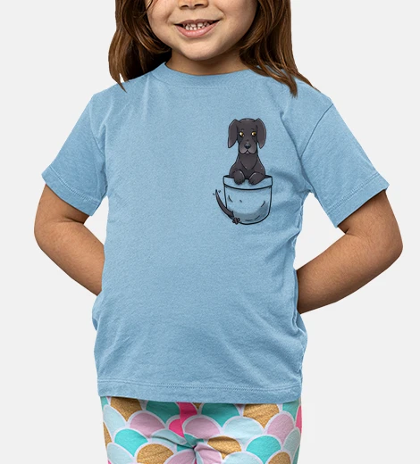 Abbigliamento tascabile simpatico cane alano - maglietta per bambini