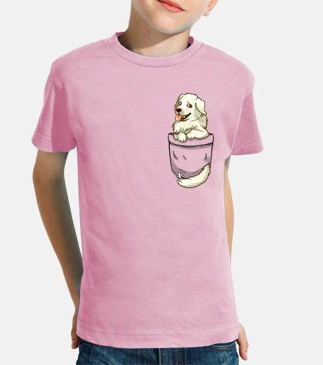 Abbigliamento tascabile simpatico cucciolo di pirenei - maglietta per bambini