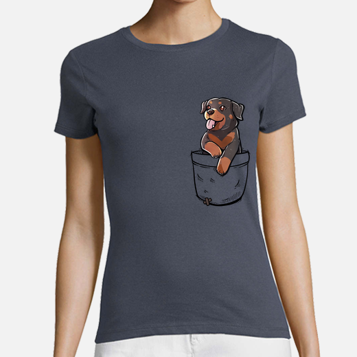 tascabile cane rottweiler - camicia da donna