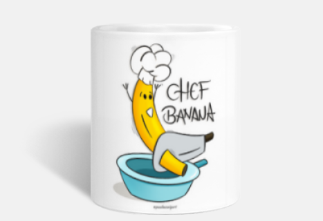 tasse de banane de chef