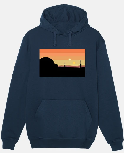 Sudadera tatooine silueta lineas