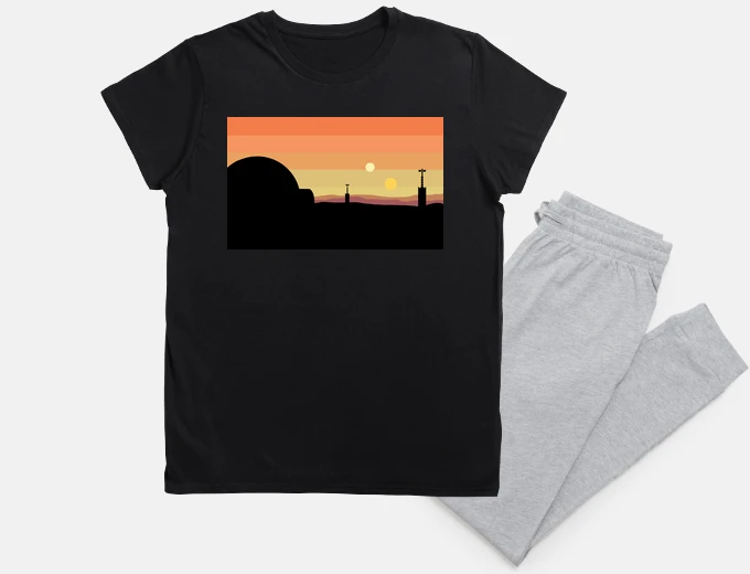 Pijama tatooine silueta lineas