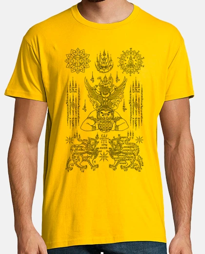 Tee-shirt tatouage traditionnel sak yant v04