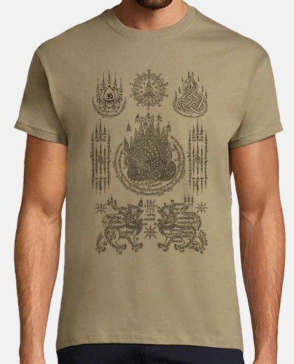 Tee-shirt tatouage traditionnel sak yant v06