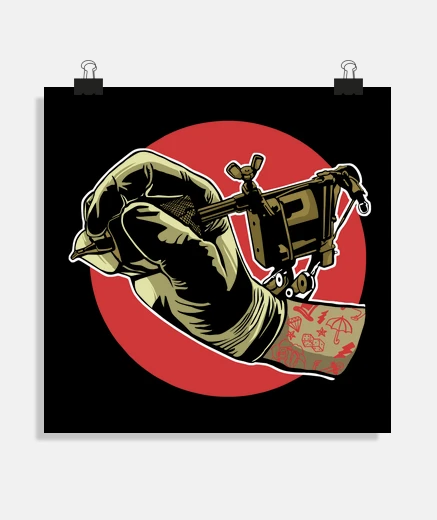 Poster tattoo machine
