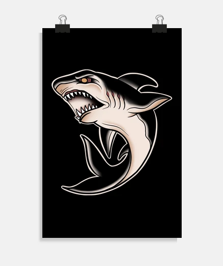Poster tatuaggio tradizionale vecchia scuola d