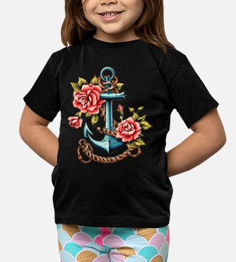 Camiseta ninos tatuaje de ancla modelo ta. laTostadora