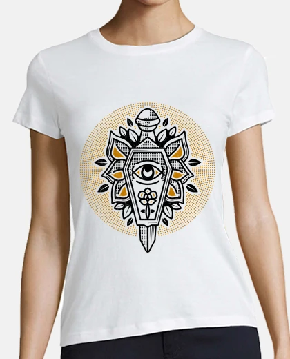 Camiseta Tatuaje tradicional ojo en ataud