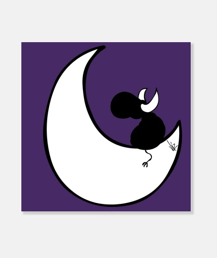 Tableau taureau dans l'amour avec la lune-2