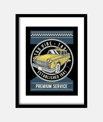 Cadre taxi jaune