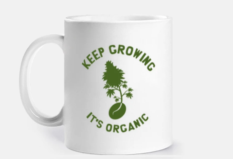 Taza taza - sigue creciendo es orgánico