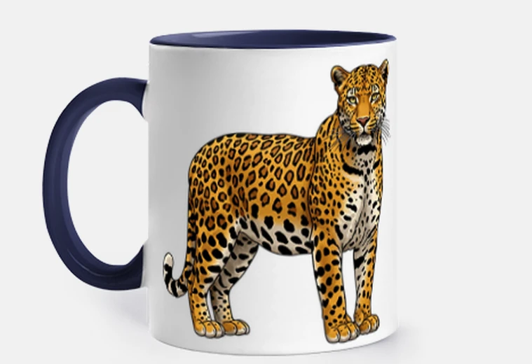 Taza taza de café personalizada con diseño de pantera, felino, animal salvaje, infusión de té, infusión d