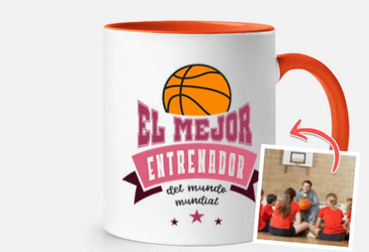 Taza taza el mejor entrenador de básquet foto personalizable