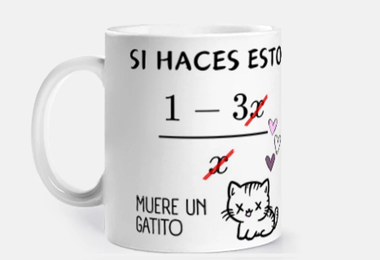 Taza taza HUMOR MATEMATICAS GATITO - error matemá