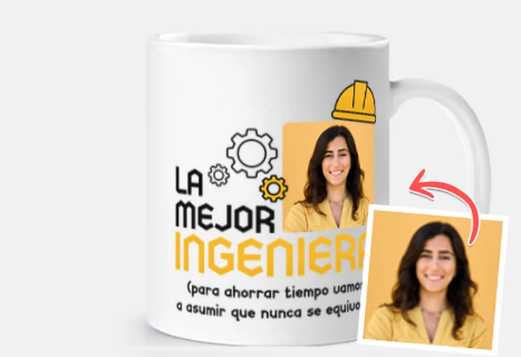 taza la mejor ingeniera foto personalizable