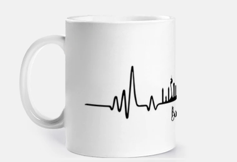 Taza TAZA LINIA DE VIDA BCN NEGRO