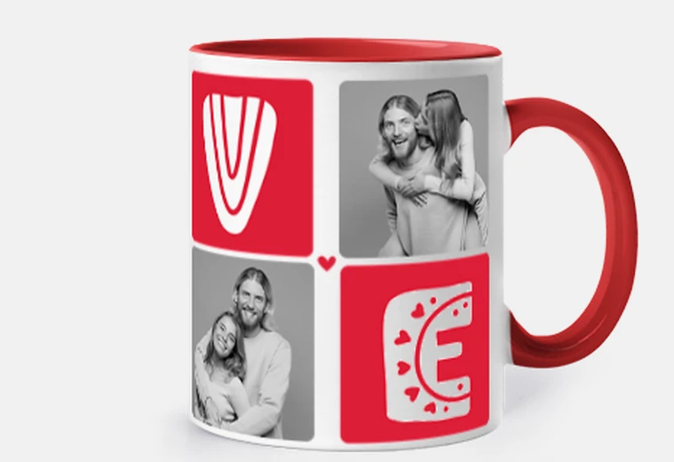 Taza taza love con fotos personalizables