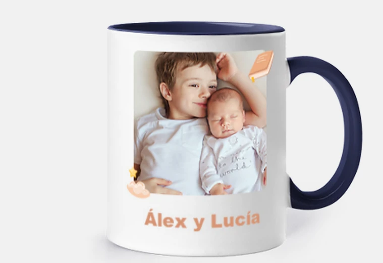taza mamá te queremos mucho foto texto personalizable
