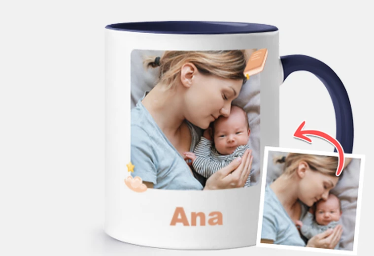 taza mamá te quiero mucho foto texto personalizable