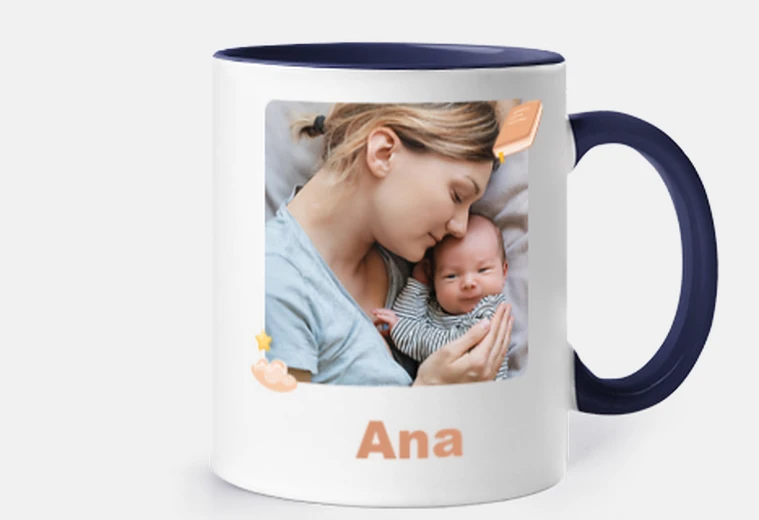 taza mamá te quiero mucho foto texto personalizable