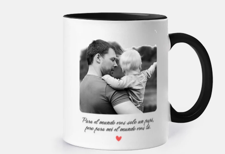 taza papá eres mi mundo foto nombre personal