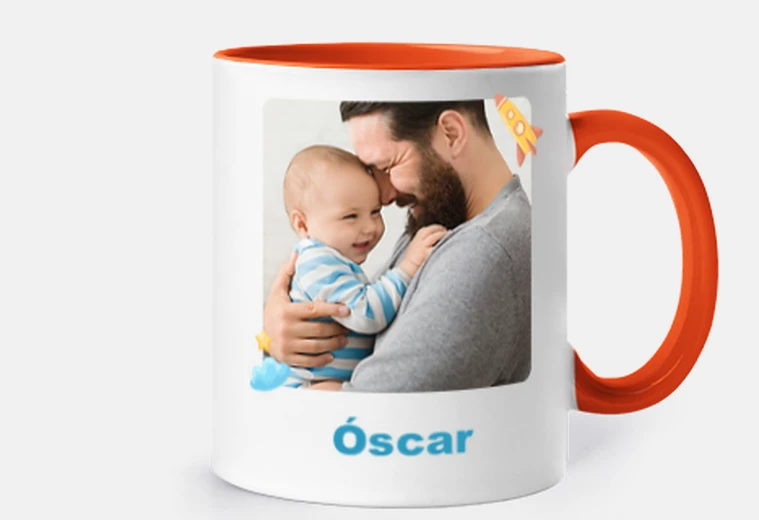 taza papa te quiero mucho foto texto personalizable