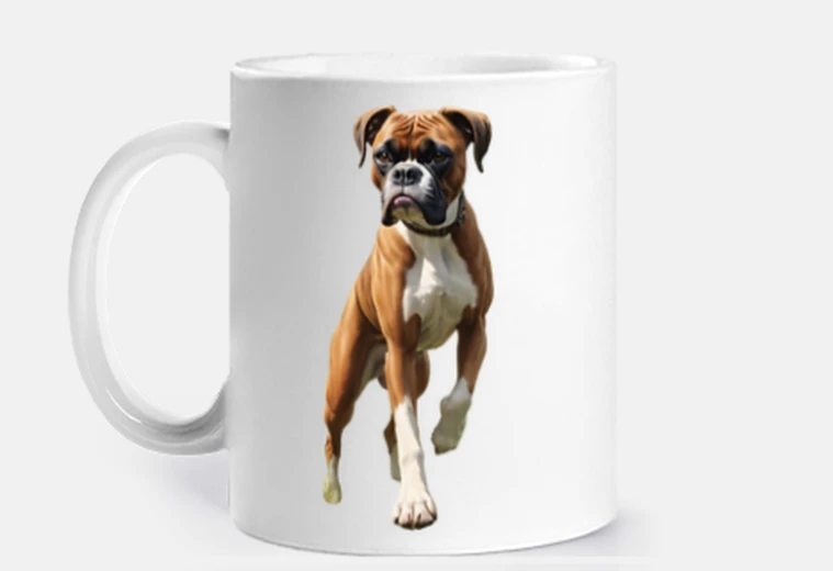 Taza taza para personalizar los nombres de los grupos del club de té y café con perros y perros boxer cer