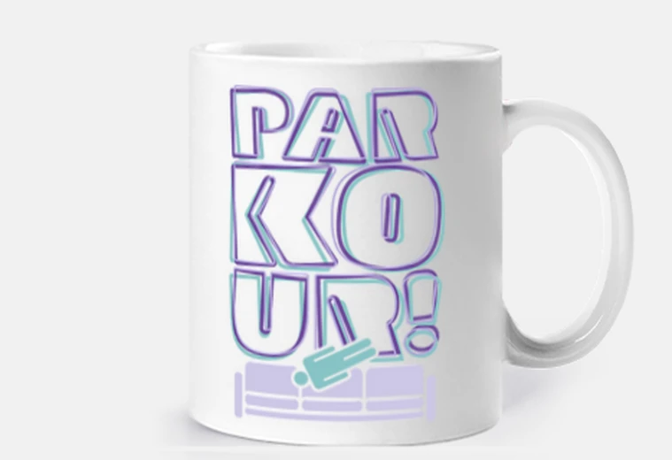 Taza Taza Parkour Life, Diseño Divertido de The Office con Michael Scott y Dwight Schrute